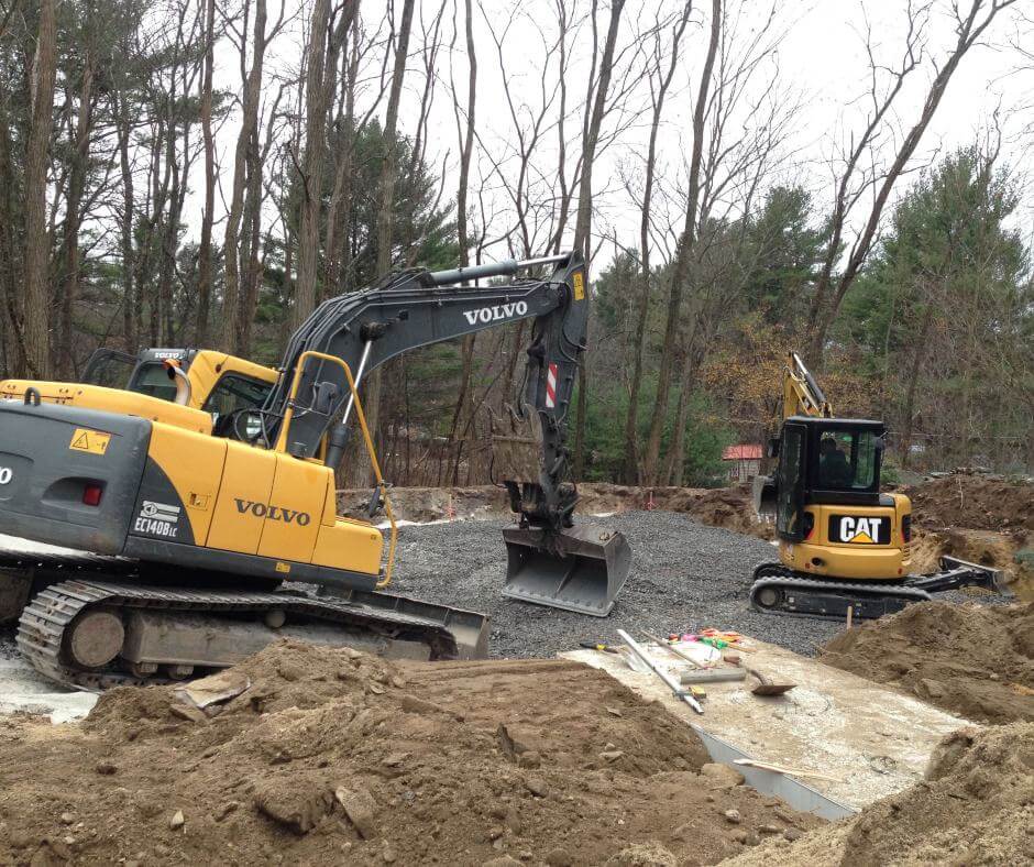 Two earth movers