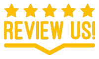 Yellow words Review Us with 5 stars above